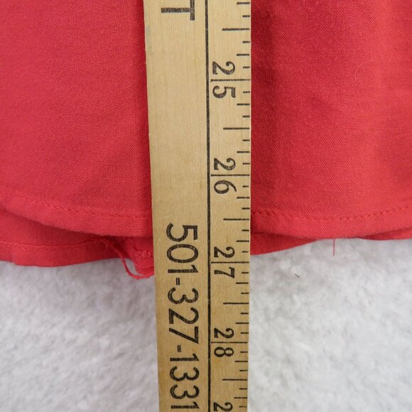 Chicos Shirt Womens Size Extra Large Red Lace Up Sleeve V Neck Tunic Blouse - Picture 8 of 8